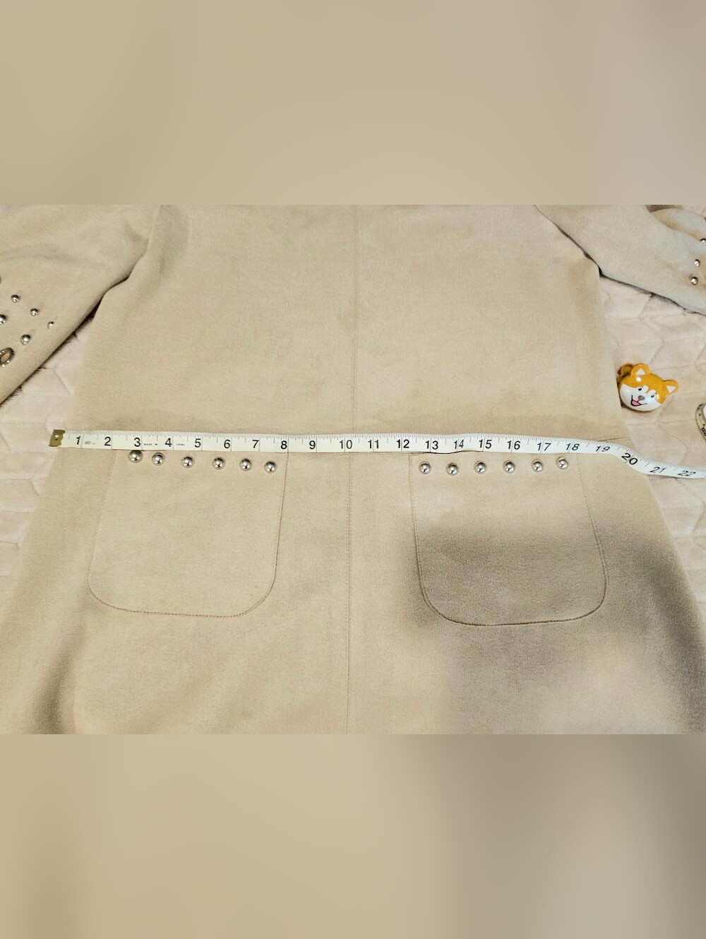 MSK Tan Faux Suede Studded Shift Dress - Picture 6 of 7